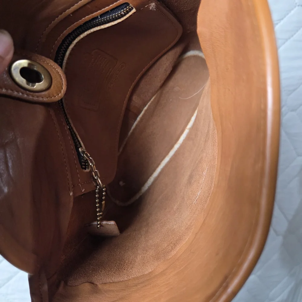 Vintage Coach Nottingham 9948 Binocular Bag Crossbody British Tan Brown USA